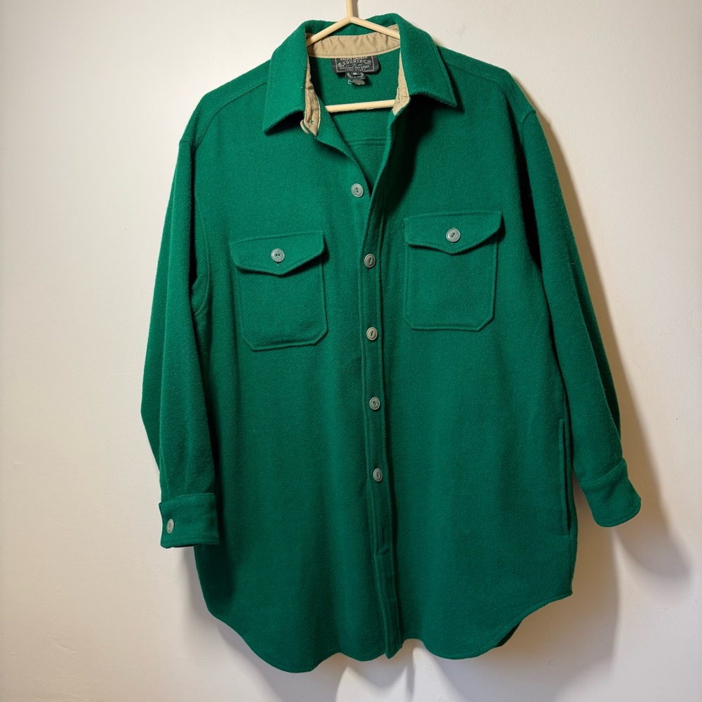 Ralph Lauren Country Wool Over Shirt Jacket Vintage flap pockets button up